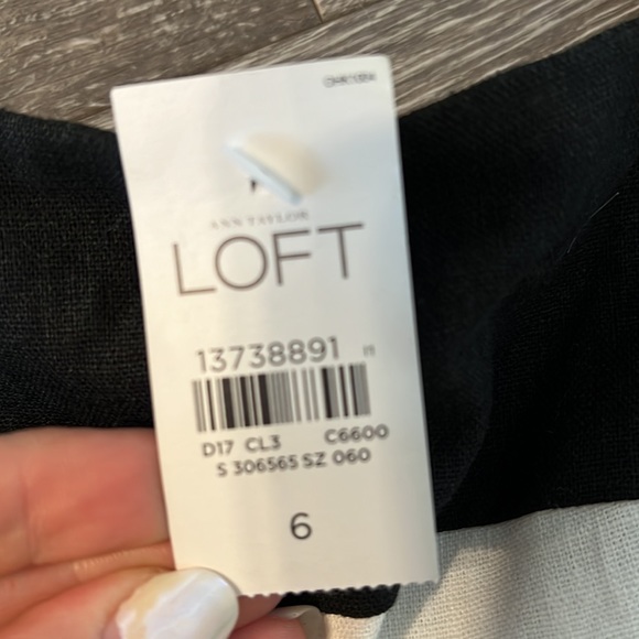 NWT Black and white striped Loft dress - Picture 2 of 3